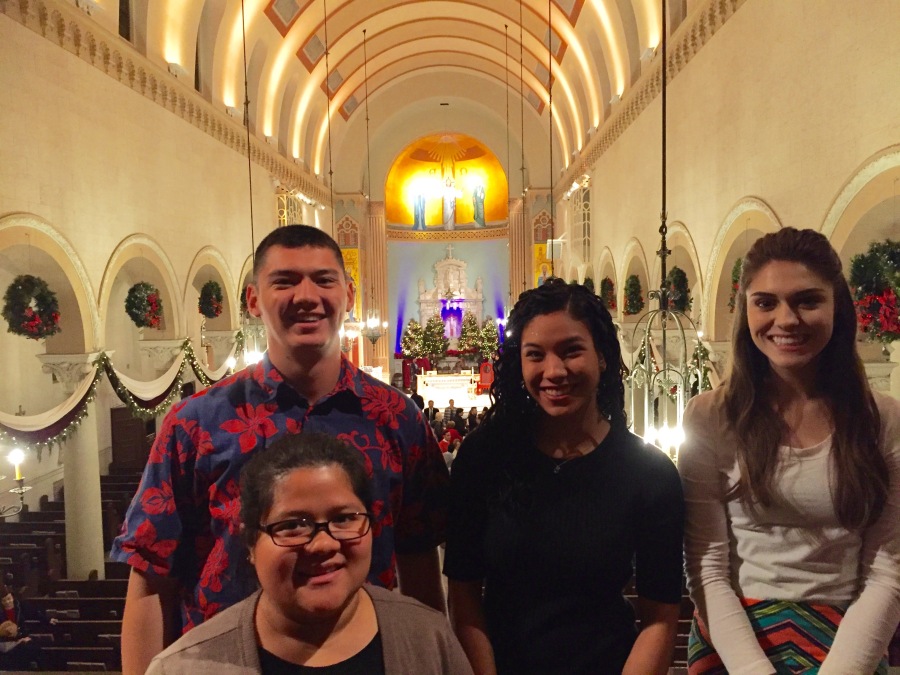 Our students after Mass on the first day of their immersion experience in Los Angeles, California.